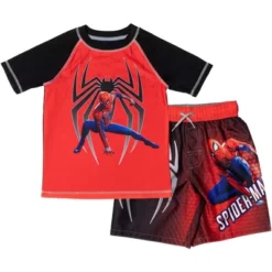 Marvel Avengers Hulk Spider-Man Boys Rash Guard And Swim Trunks Outfit Set Little Kid To Big Kid -Best Clothing Store GUEST 4b369642 940d 4dfc b0a6 623e9cf1fd09