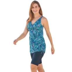 Swim 365 Women’s Plus Size Longer-Length Side-Tie Tankini Top -Best Clothing Store GUEST 4b875197 d93e 4dbb b058 9bceb3190930