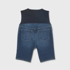 Over Belly Bermuda Maternity Jean Shorts - Isabel Maternity By Ingrid & Isabel™ Dark Denim Wash