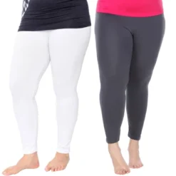 Women's Pack Of 2 Solid Leggings - One Size Fits Most - White Mark -Best Clothing Store GUEST 4daf9dc4 303b 4aa0 82de 468140a2a283