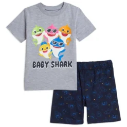 Pinkfong Baby Shark T-Shirt And Shorts Outfit Set Toddler -Best Clothing Store GUEST 4edf6d6e 3142 46b4 8ffc c5dd1a846438