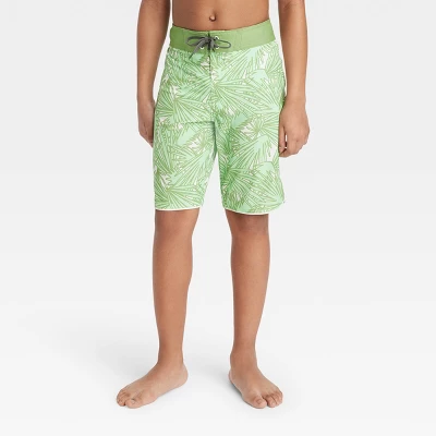 Boys' Palm Printed Swim Trunks - Art Class™ Green 5 Boys' Palm Printed Swim Trunks - Art Class™ Green - Image 3