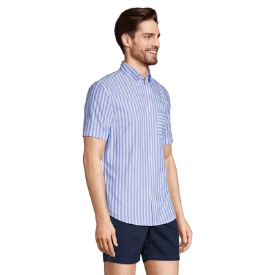 Lands' End Men's Traditional Fit Short Sleeve Essential Lightweight Poplin 4 Lands' End Men's Traditional Fit Short Sleeve Essential Lightweight Poplin - Image 2