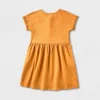Girls' Adaptive Short Sleeve Knit Dress - Cat & Jack™ Dark Mustard Yellow -Best Clothing Store GUEST 5013bbd0 d8d6 4af1 a4a0 21aadd5eff7c