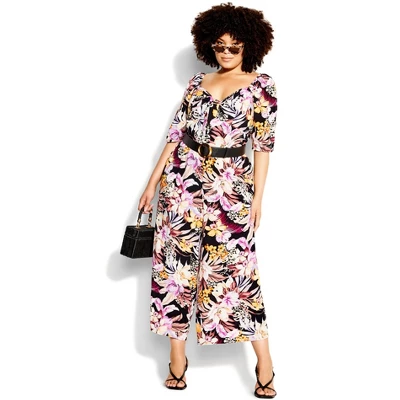 Women's Plus Size Mahe Jumpsuit -Blk Mahe | CITY CHIC 5 Women's Plus Size Mahe Jumpsuit -Blk Mahe | CITY CHIC - Image 3