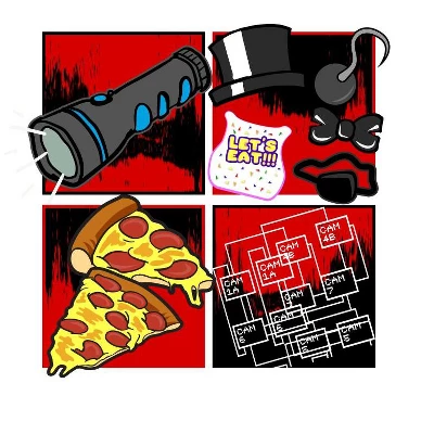 Five Nights At Freddy's Starter Pack Boy's Black T-shirt 3 Five Nights At Freddy's Starter Pack Boy's Black T-shirt