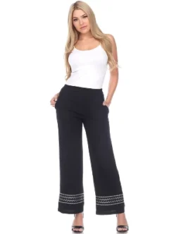 Women's Wide-Leg Pants - White Mark -Best Clothing Store GUEST 5259c732 584c 483a 8bf3 cb876dec13a6
