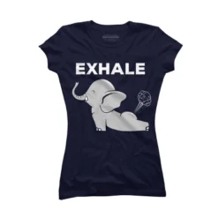 Junior's Design By Humans Exhale Elephant Beyond Yoga Meditation By JplusFunny T-Shirt -Best Clothing Store GUEST 52a2ca42 022d 4d1a b824 2a3b81aba482