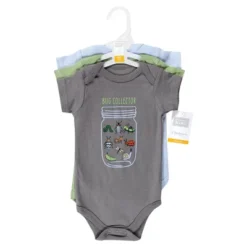 Hudson Baby Unisex Baby Cotton Bodysuits, Bugs 3-Pack