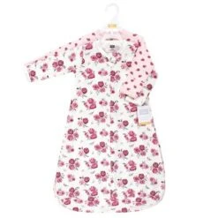Hudson Baby Infant Girl Cotton Long-Sleeve Wearable Sleeping Bag, Sack, Blanket, Roses