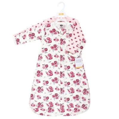 Hudson Baby Infant Girl Cotton Long-Sleeve Wearable Sleeping Bag, Sack, Blanket, Roses 3 Hudson Baby Infant Girl Cotton Long-Sleeve Wearable Sleeping Bag, Sack, Blanket, Roses