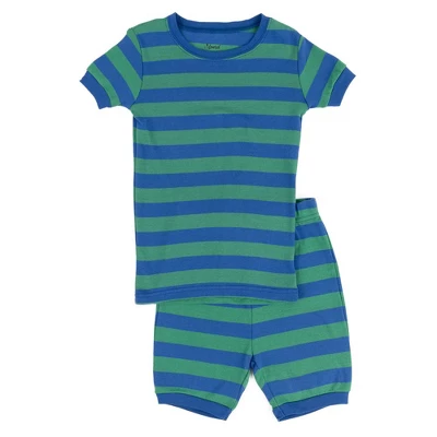 Kids Short Sleeve Striped Cotton Pajamas 8 Kids Short Sleeve Striped Cotton Pajamas - Image 6