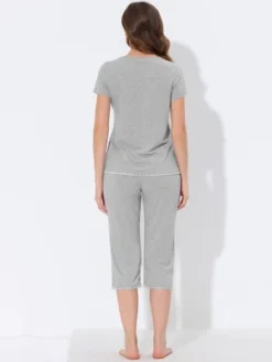 Cheibear Womens Sleepwear Pajama Set Nightwear Round Neck Loungewear With Capri Pants 10 Cheibear Womens Sleepwear Pajama Set Nightwear Round Neck Loungewear With Capri Pants -Best Clothing Store GUEST 5428faed a03b 4c67 8414 4c87ce8d8f9c