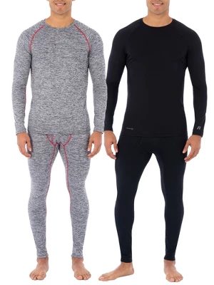 Russell Men's L2 Performance Baselayer Thermal Underwear Shirt, 2 Pack Bundle 3 Russell Men's L2 Performance Baselayer Thermal Underwear Shirt, 2 Pack Bundle