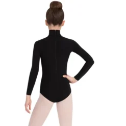 Capezio Team Basics Long Sleeve Turtleneck Leotard W/ Snaps - Girls
