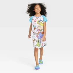 Girls' Rugrats NightGown With Slippers - Blue/White -Best Clothing Store GUEST 55801684 e8ed 4fbf 9c91 d3c492f968b1