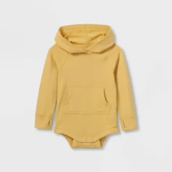 Toddler Girls' Adaptive Hooded Adjustable Long Sleeve Bodysuit - Cat & Jack™ Light Mustard Yellow -Best Clothing Store GUEST 56260ec0 227d 42ea 8bc2 abc30bb7992a