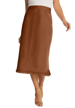 Jessica London Women’s Plus Size Comfort Waist Midi Skirt -Best Clothing Store GUEST 56c852f1 9b33 40be ba7b 5880755af342
