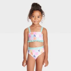 Toddler Girls' Minnie Mouse 3pc Rash Guard Set - Green