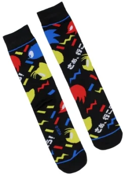 Sonic The Hedgehog Socks Men's Retro 90s Designs 3 Pairs Mid-Calf Crew Socks Multicoloured