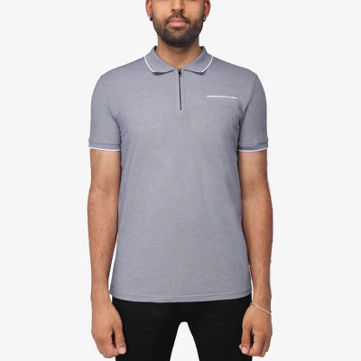 X RAY Men's Short Sleeve Zip-Neck Polo 12 X RAY Men's Short Sleeve Zip-Neck Polo - Image 10
