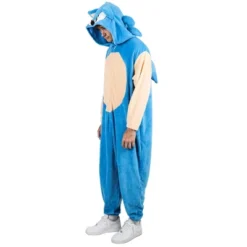 Sonic The Hedgehog Sonic Adult Hooded Kigurumi Union Suit -Best Clothing Store GUEST 585302bd 6802 49f2 9b67 e11d641f2bc8