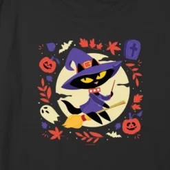 Girl's Paul Frank Halloween Mika The Cat Witch Crop Top T-Shirt