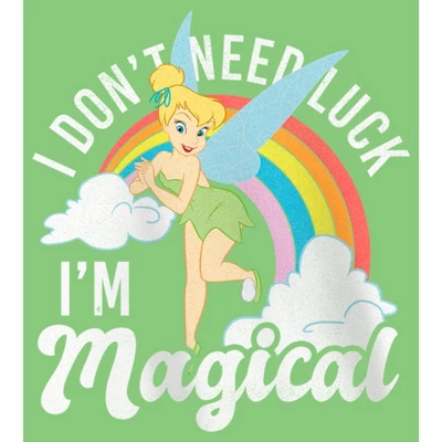 Girl's Peter Pan St. Patrick's Day Tinkerbell I Don't Need Luck I'm Magical T-Shirt 3 Girl's Peter Pan St. Patrick's Day Tinkerbell I Don't Need Luck I'm Magical T-Shirt