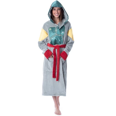 Star Wars Adult Boba Fett Bounty Hunter Fleece Robe Bathrobe For Men Women Multi 8 Star Wars Adult Boba Fett Bounty Hunter Fleece Robe Bathrobe For Men Women Multi - Image 6