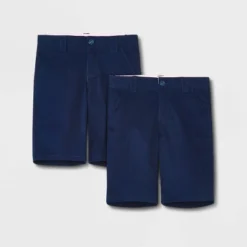 Girls' 2pk Uniform Chino Shorts - Cat & Jack™ Blue -Best Clothing Store GUEST 5a322122 a808 4080 955c 06286e826e72