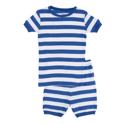 Kids Short Sleeve Striped Cotton Pajamas 5 Kids Short Sleeve Striped Cotton Pajamas - Image 3