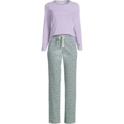 Lands' End Women's Tall Knit Pajama Set Long Sleeve T-Shirt And Pants -Best Clothing Store GUEST 5abdfb80 6537 4361 b1c1 1fe19f3fc98c