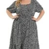 Agnes Orinda Women's Plus Size Ruffle Hem Smocked Waist Floral MIdi Shirt Dress -Best Clothing Store GUEST 5ac2f868 952d 4c7b 9a5d 1f2d2e500484