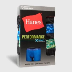 Hanes Boys' 5pk X-Temp Boxer Briefs - Black