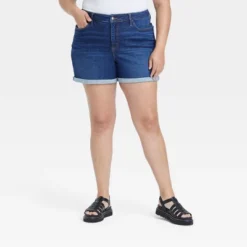 Women's Plus Size Mid-Rise Jean Shorts - Ava & Viv™ -Best Clothing Store GUEST 5b405c77 3ec9 495b ab34 0c9c421ddd57