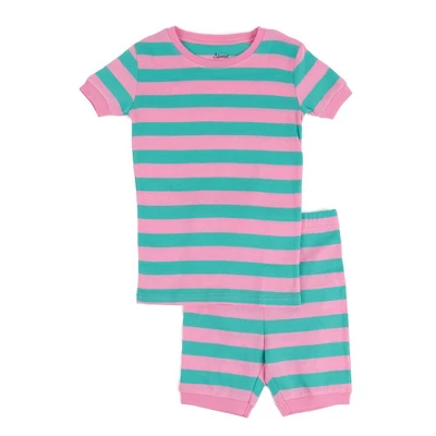 Kids Short Sleeve Striped Cotton Pajamas 11 Kids Short Sleeve Striped Cotton Pajamas - Image 9