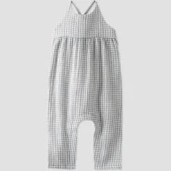 Little Planet By Carter's Baby Creek Gingham Gauze Jumpsuit - Blue -Best Clothing Store GUEST 5bb33051 5682 4130 a945 f4832aa1a419