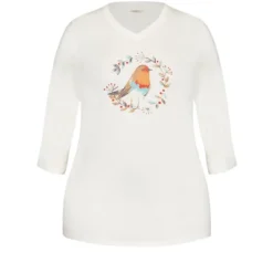 Women's Plus Size Robin Sleep Top - Cream | AVENUE -Best Clothing Store GUEST 5c2683cd a315 4c6a 88ca cb2def4a29ee