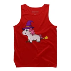 Men's Design By Humans Witch Unicorn Halloween T Shirt By Thebeardstudio Tank Top -Best Clothing Store GUEST 5d056fbe 4a7a 4173 8f5e 18e139b2d3da