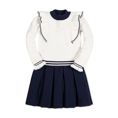 Hope & Henry Girls' Long Sleeve Mock Neck Ruffle Pinafore Sweater Dress, Infant 10 Hope & Henry Girls' Long Sleeve Mock Neck Ruffle Pinafore Sweater Dress, Infant - Image 8