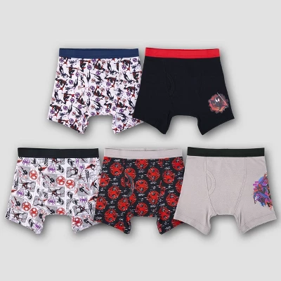 Boys' Marvel Spider-Man: Miles Morales 5pk Boxer Briefs 3 Boys' Marvel Spider-Man: Miles Morales 5pk Boxer Briefs