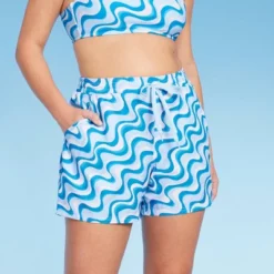 Women's 5" Board Swim Shorts - Wild Fable™ Multi Blue Swirl Print -Best Clothing Store GUEST 5ed15651 f9ed 4ba0 867b 677e760ad423