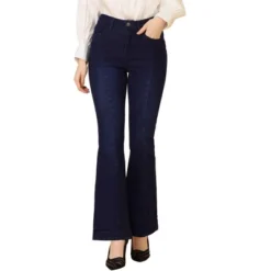 Allegra K Women's Retro High Waist Stretchy Flare Denim Jeans -Best Clothing Store GUEST 5ee9c489 b8bc 457c b3a9 24d6ab12df80