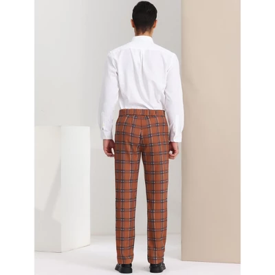 Lars Amadeus Men's Plaid Regular Fit Formal Business Dress Pants 6 Lars Amadeus Men's Plaid Regular Fit Formal Business Dress Pants - Image 4