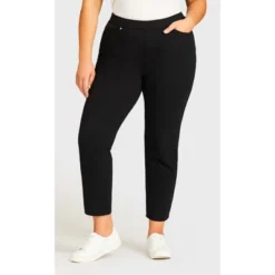Women's Plus Size Knit Pull On Jean Black - Average | AVENUE -Best Clothing Store GUEST 5fe8fa3a 7f8d 4957 8d33 7c257b76304b