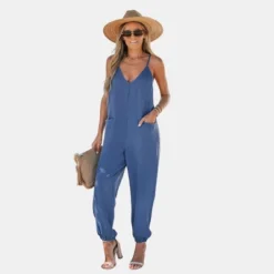 Women's V-Neck Cami Jogger Jumpsuit - Cupshe -Best Clothing Store GUEST 61702943 0074 4c63 a843 9b16d0c84ed6