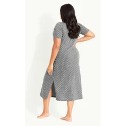 Women's Plus Size Heart Night Dress - Grey | EVANS