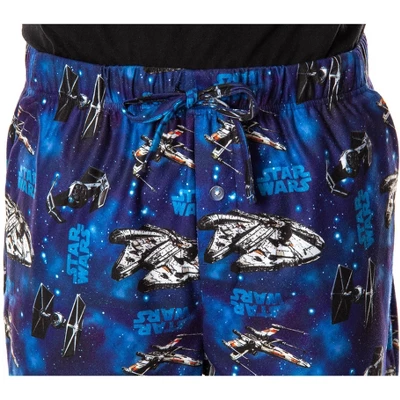 Star Wars Men's Spaceships Allover Pattern Sleep Lounge Pajama Pants Classic Starships 4 Star Wars Men's Spaceships Allover Pattern Sleep Lounge Pajama Pants Classic Starships - Image 2