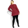 Women's Plus Size Waffle Ruffle Tunic - Merlot | EVANS -Best Clothing Store GUEST 622e2732 c546 4142 99d2 c18c9059800c
