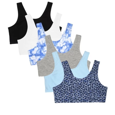 Fruit Of The Loom Girls Cotton Stretch Sports Bra 6 Pack 8 Fruit Of The Loom Girls Cotton Stretch Sports Bra 6 Pack - Image 6